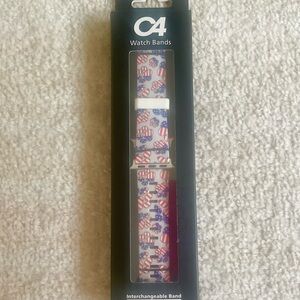 NWT Patriotic Paw Print Watch Band for Apple Watch